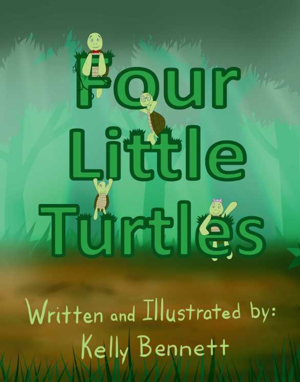 Book cover for Four Little Turtles by Kelly Bennett